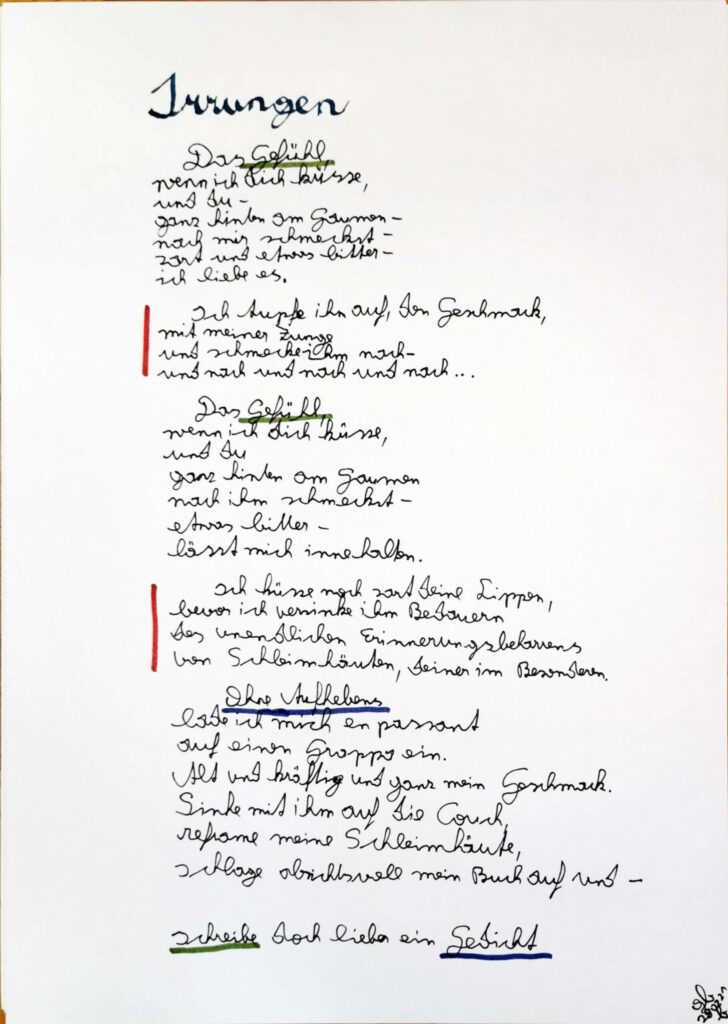 #39Plus3Poems - Irungen - handschriftlich